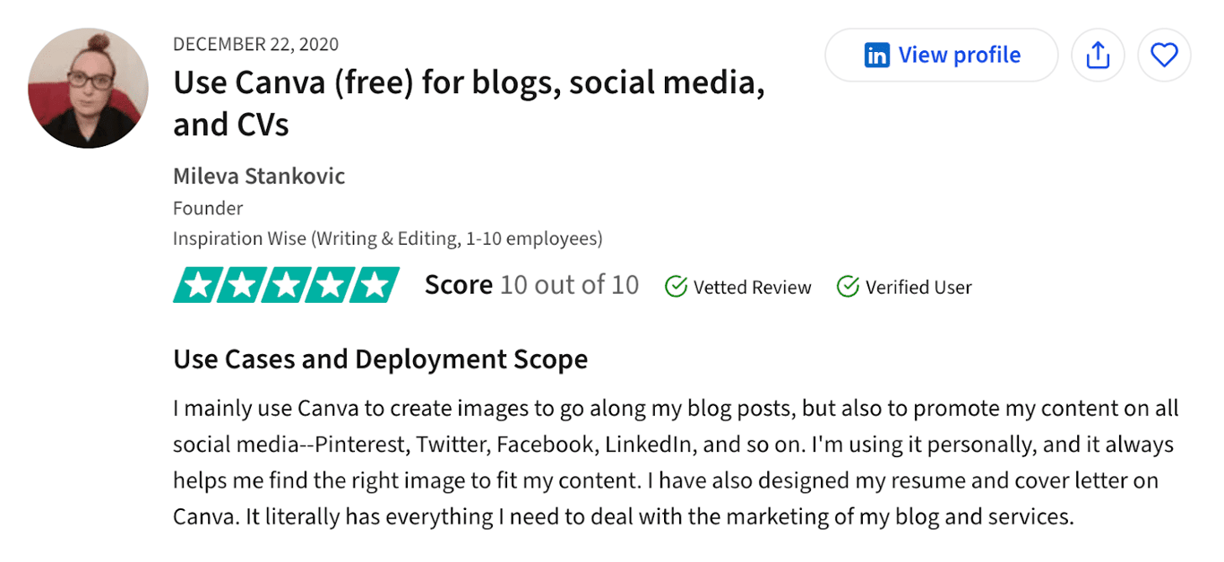 Canva online resume builder review