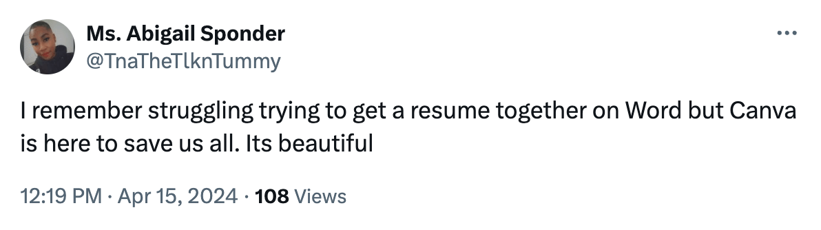 Resume review of Canva