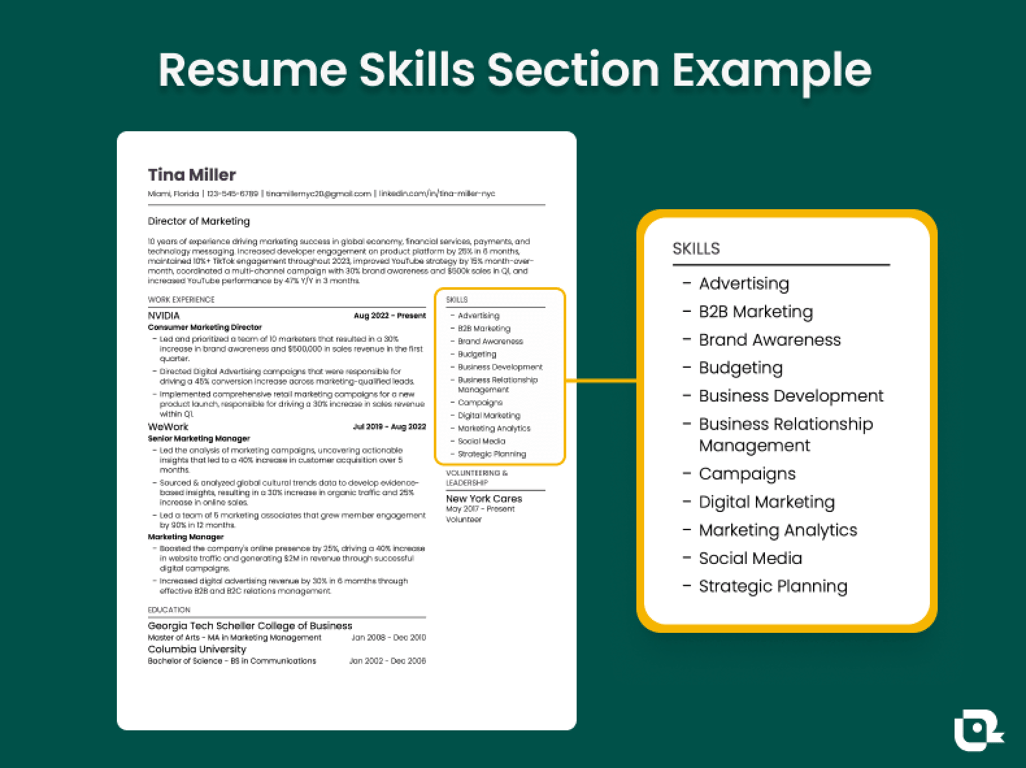 computer skills for resume section along with other skills