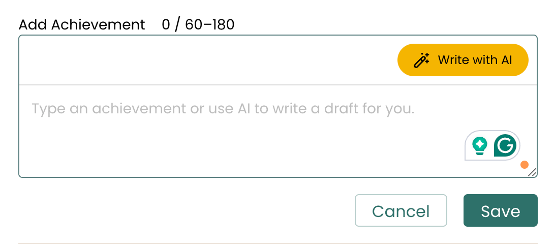 Use Teal's AI to write bullet points for a resume