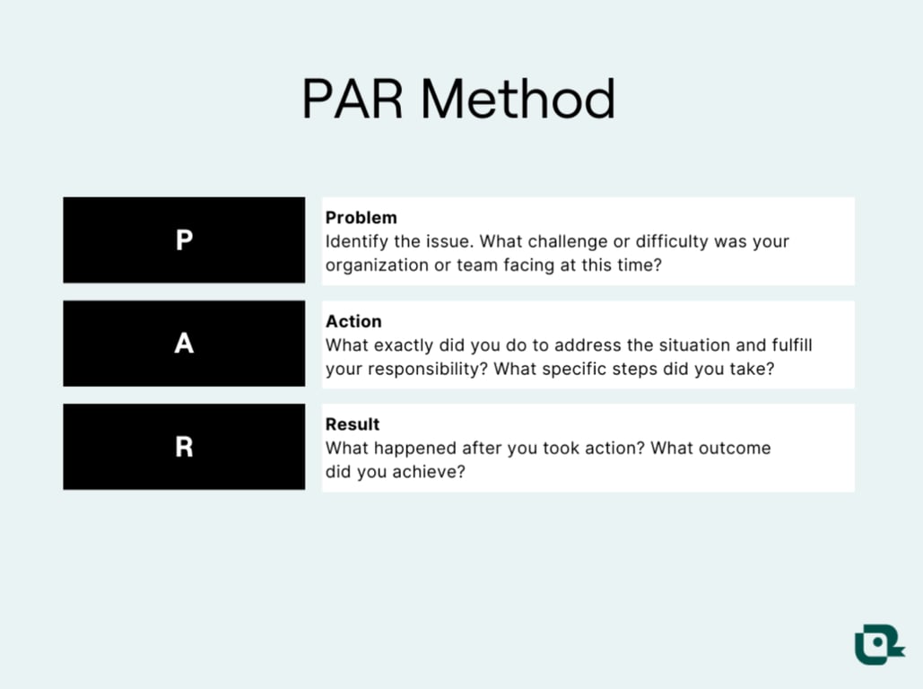 The PAR format can help you better prepare for answering behavioral interview questions so you can achieve the positive outcomes you're looking for.