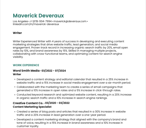 Resume after using Teal