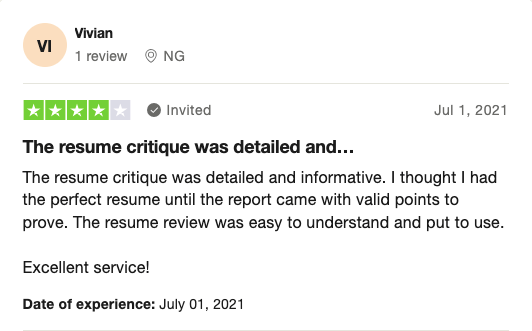 4-star TopResume review