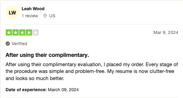 4-star Resumeble review
