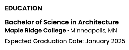How to put anticipated graduation date on a resume