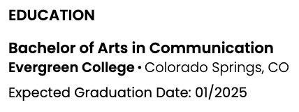 How to put expected graduation date on a resume