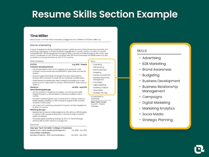 Areas of expertise for your resume Skills section