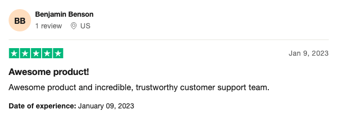A screenshot of a VisualCV review