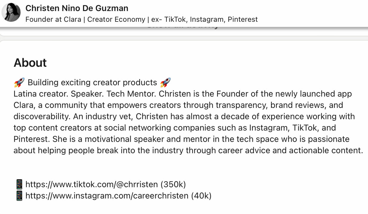 example of a short professional bio that has a punchy tone