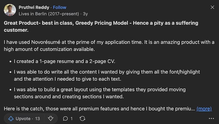 novoresume features review on quora