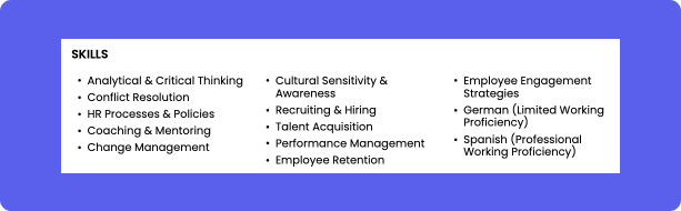 Adding a foreign language to a resume skills section