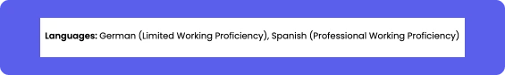 How to list foreign language skill on a resume