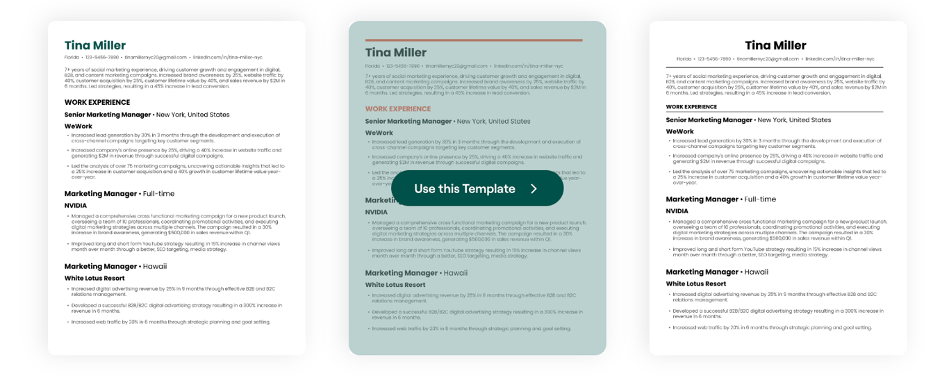 free resume templates