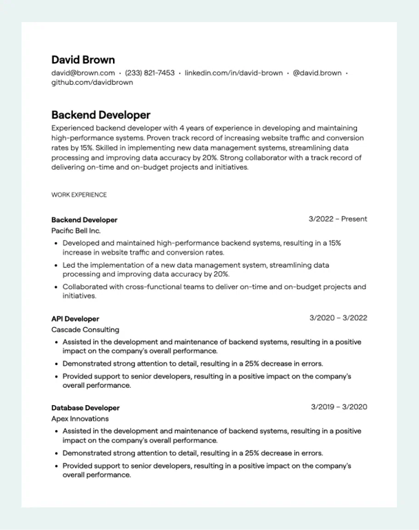 portfolio and resume together