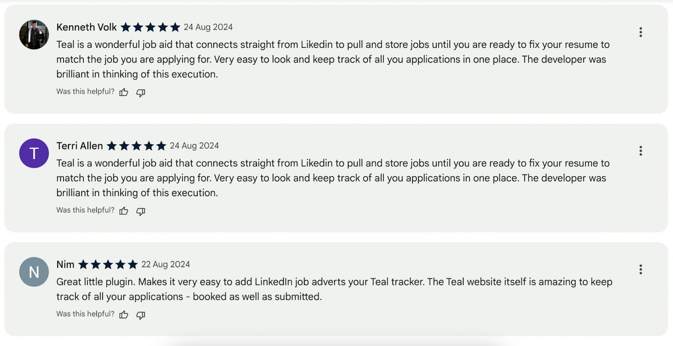 Teal reviews
