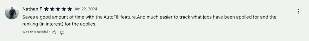 A screenshot of a review of Teal's Autofill feature