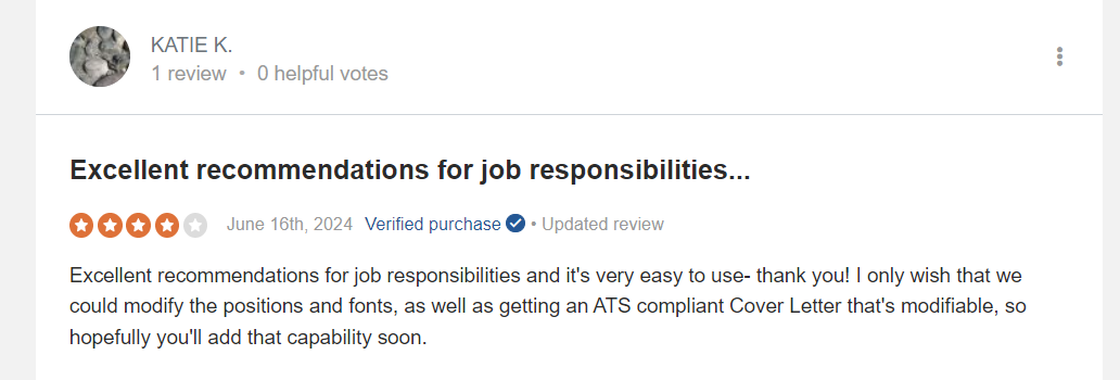 Review of Job Hero cover letter builder