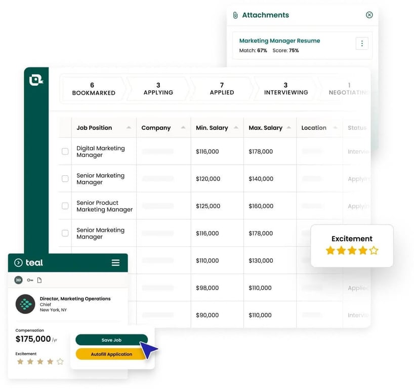 Teal job tracker