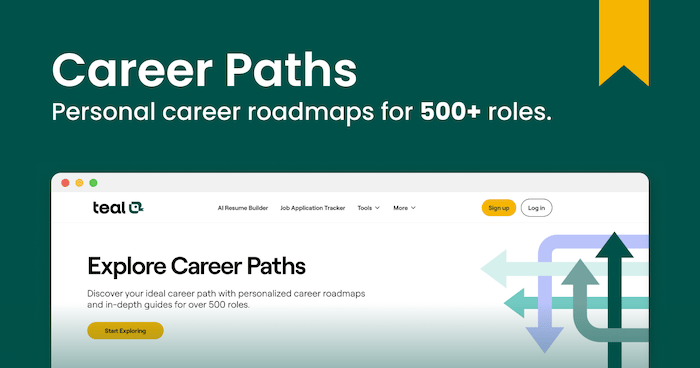 A graphic of Teal's career pathing page showcasing the workplace trend of career pathing and agency