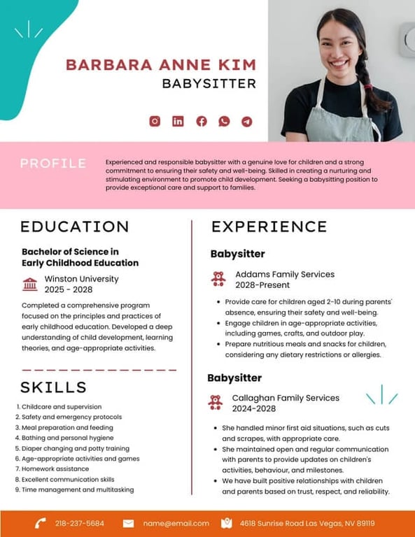 Infographic resume example 