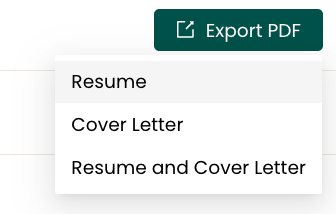 Instantly download a PDF version of your PhD resume.