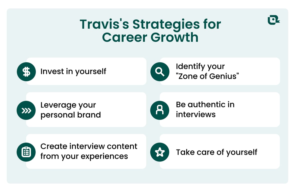 A graphic of Teal member tips for career growth 