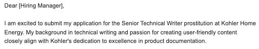 A screenshot of Teal’s Cover Letter Generator underlining a spelling mistake in red.