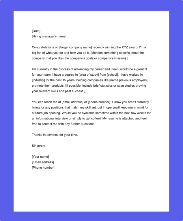 Sample letter of interest