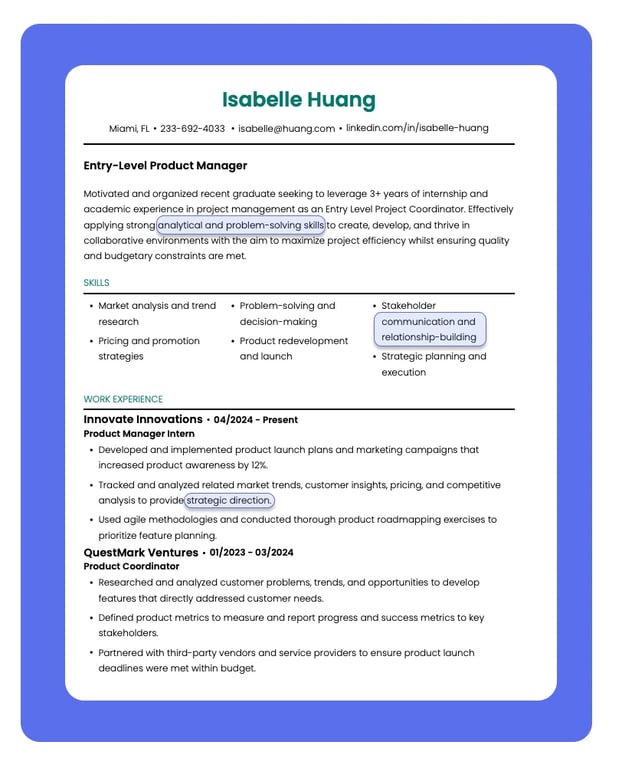 Core competencies examples on a resume