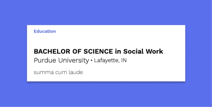 Summa cum laude on resume
