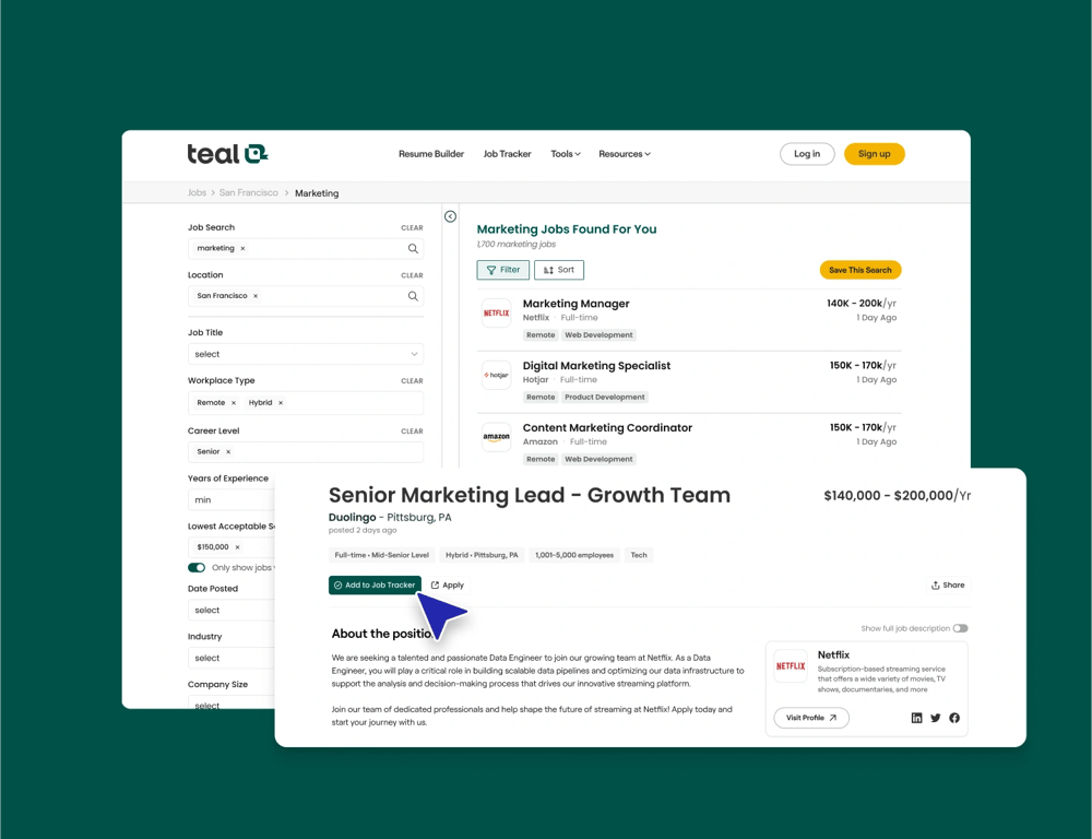 How to find a job while employed and navigate job boards strategically with Teal's Job Board