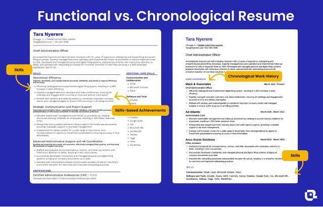 A functional vs chronological resume