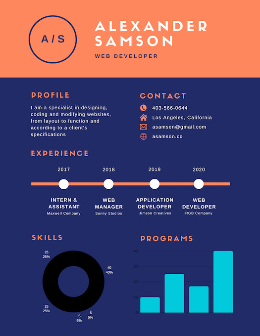 Infographic resume template