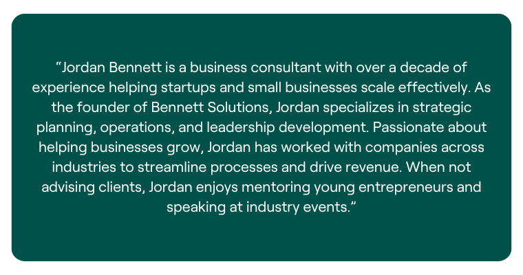 professional bio example for business