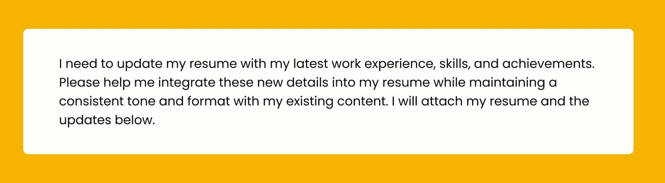 How to use ChatGPT for resume updates