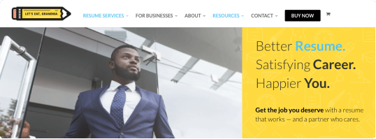 Best professional resume writing service, Let's Eat Grandma's homepage 