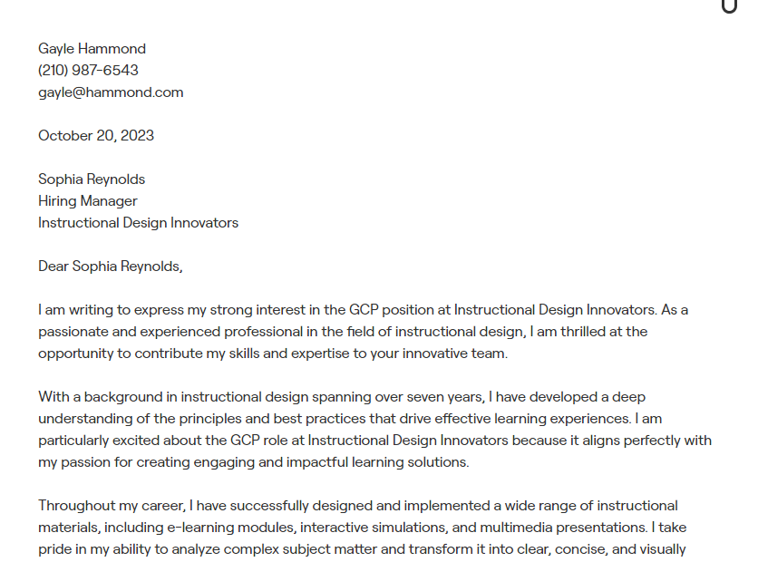 gcp cover letter