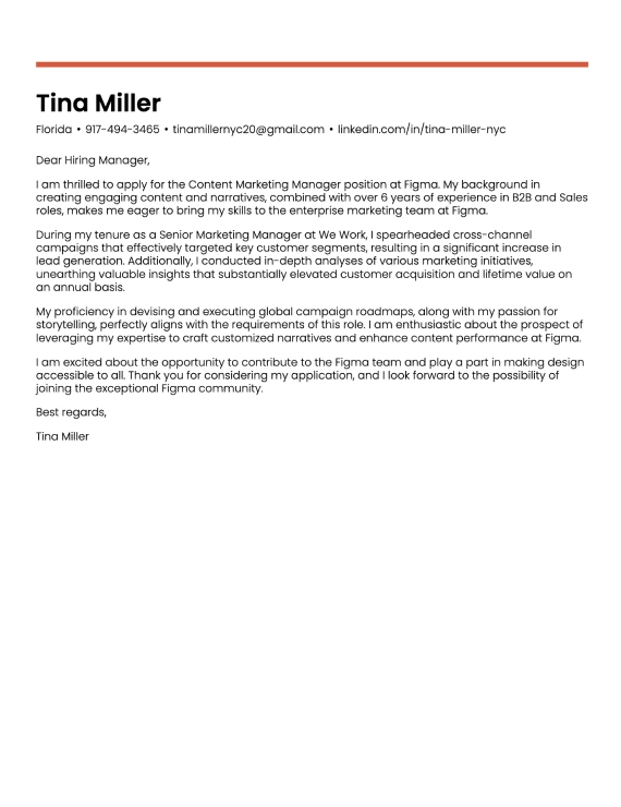 Creative cover letter template 3