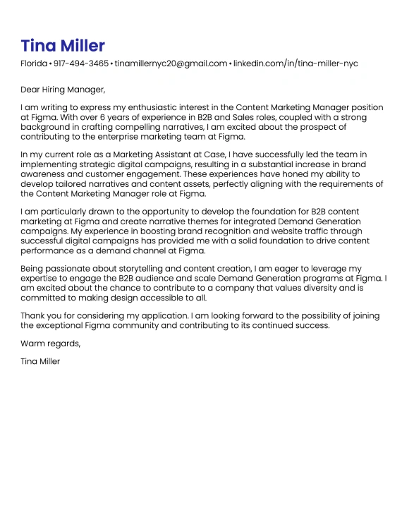 Creative cover letter template 4