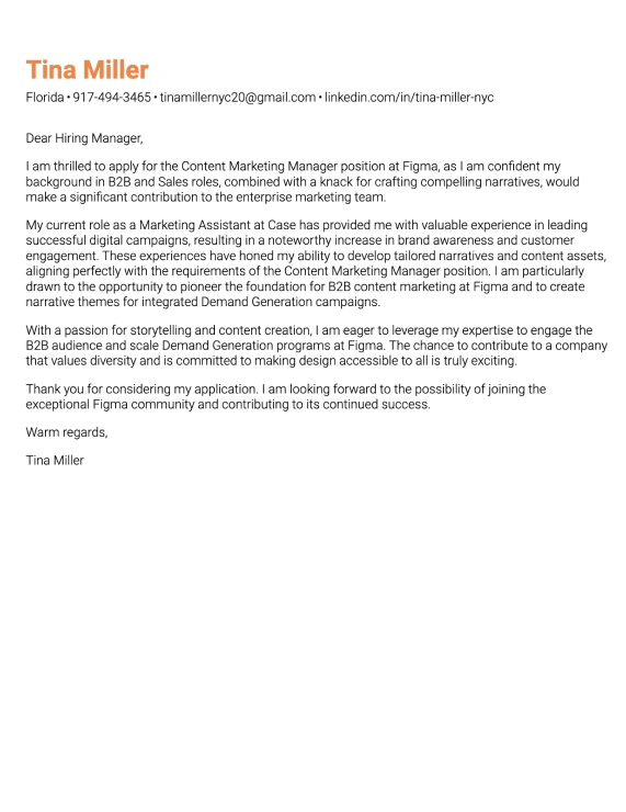 Creative cover letter template 5