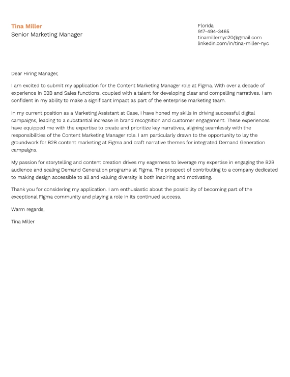 Creative cover letter template 7