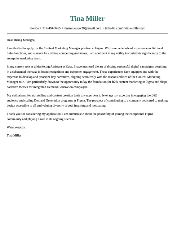 Creative cover letter template 8