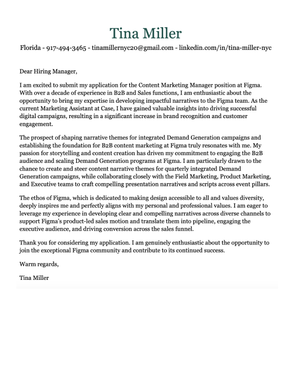 Google Docs cover letter template 2