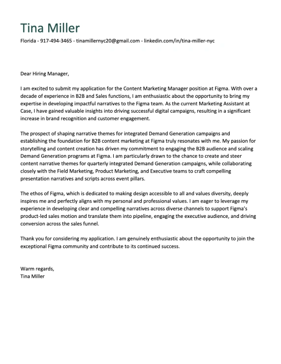 Microsoft Word cover letter template 2