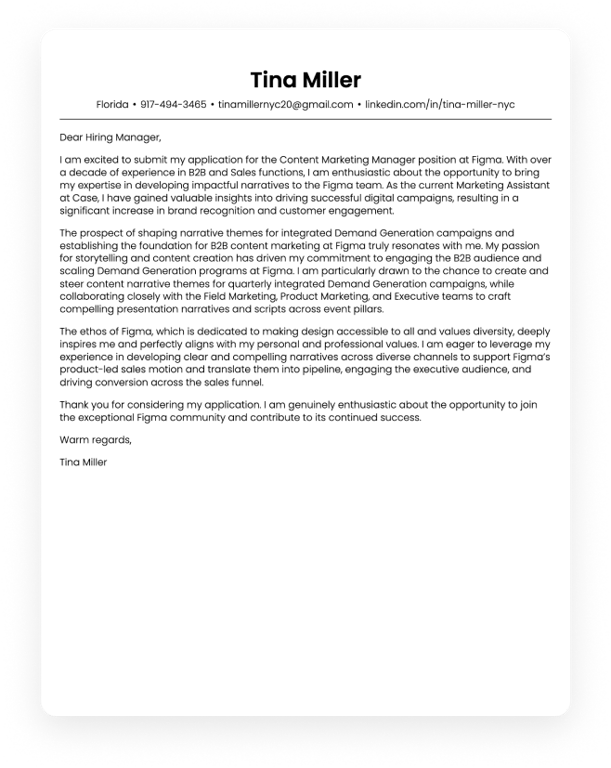 Modern cover letter template 1