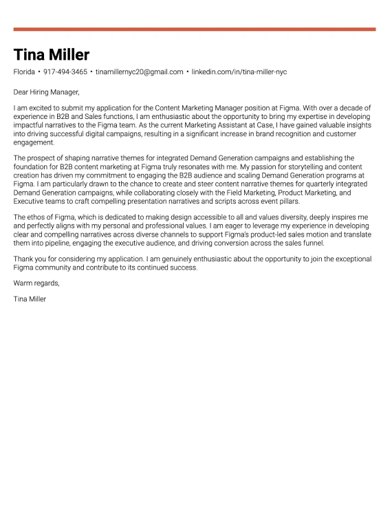 Modern cover letter template 6