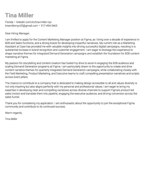 Professional cover letter template 2