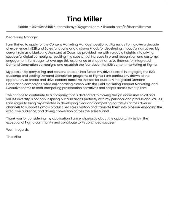 Professional cover letter template 3