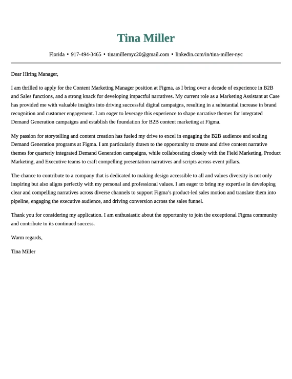 Professional cover letter template 4
