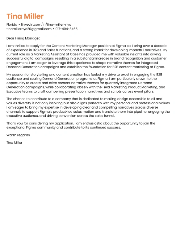Professional cover letter template 6